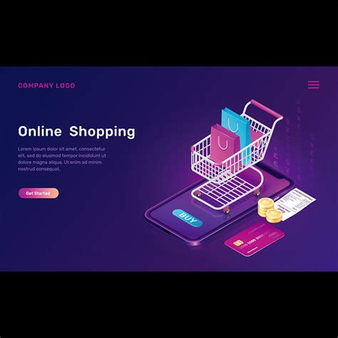 Online shopping cart vector