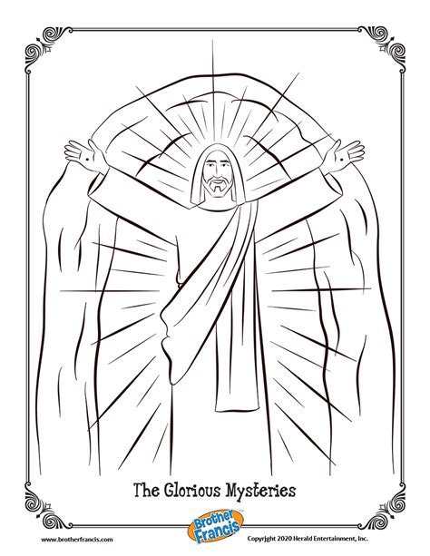 Glorious Mysteries Coloring Pages Coloring Pages