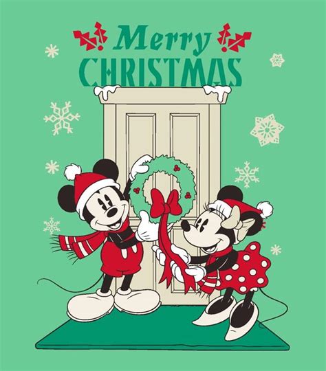 mickey and minnie mouse christmas card