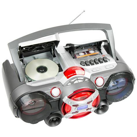 QFX Portable Bluetooth CD Cassette Player Jumbo Boombox