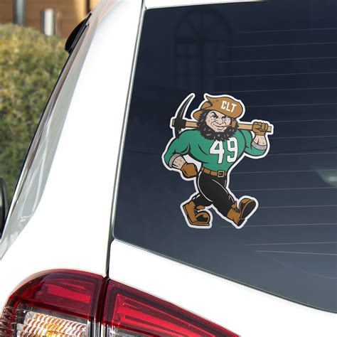 Charlotte 49ers Mascot Auto Decal Big Norm Weather Proof Sticker for ...