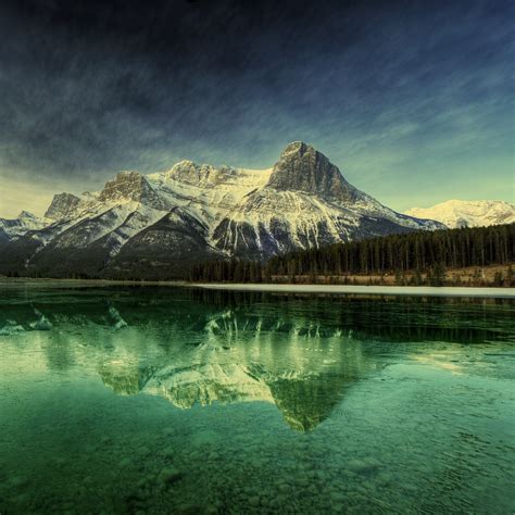 Mountain Crystal Lake Reflection iPad Air Wallpapers Free Download