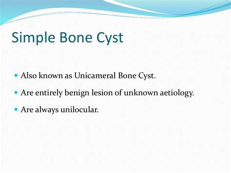 Simple bone cyst