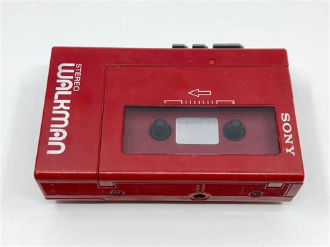 Sony Walkman WM-4 Red Portable Cassette Player