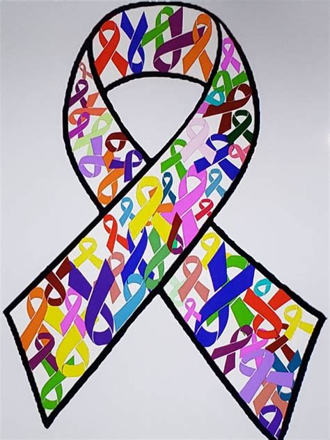 Fancy Cancer Ribbon Svg