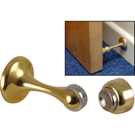 Magnetic Door Holder Polished Brass | Toolstation