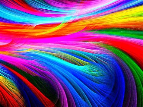 red, green, blue, and pink painting, fractal, abstract, shapes HD wallpaper Abstract Art ...