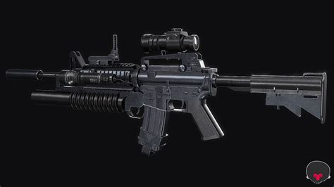 3D model M4 M203 VR / AR / low-poly | CGTrader