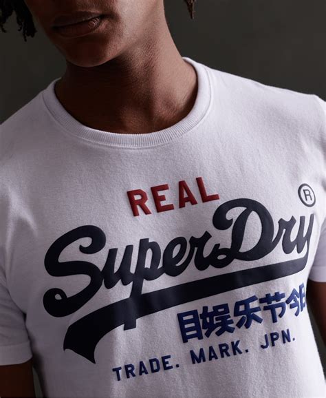 Men's Vintage Logo Tri T-Shirt in Optic | Superdry UK