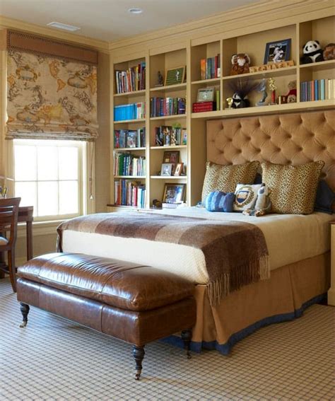 50 Relaxing ways to decorate your bedroom with bookshelves