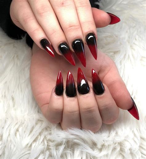 [UPDATED] 35 Stunning Red and Black Ombre Nails