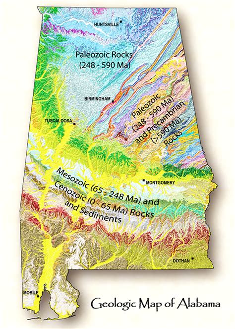 Geologic Map of Alabama | Encyclopedia of Alabama