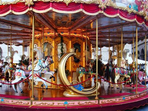 Close Up View at the Antique Wooden Carousel Editorial Photo - Image of florence, antique: 159423121