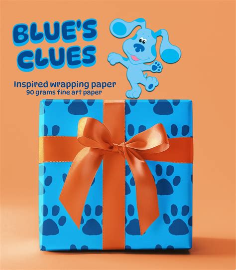 Blue's Clues Wrapping Paper Kids Birthday Wrapping Paper - Etsy