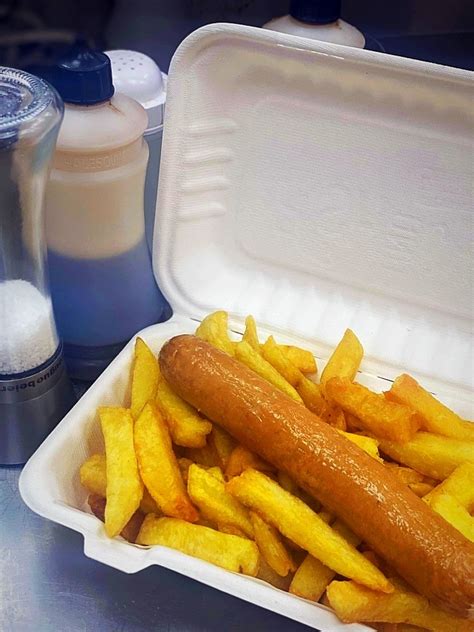 Jumbo Sausage, Chips (M) & a Side - Price's Fish and Chips