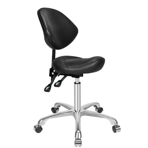 Buy Kaleurrier Ergonomic Rolling Swivel Saddle Stool with Wheels,Hydraulic Pneumatic Lifting ...