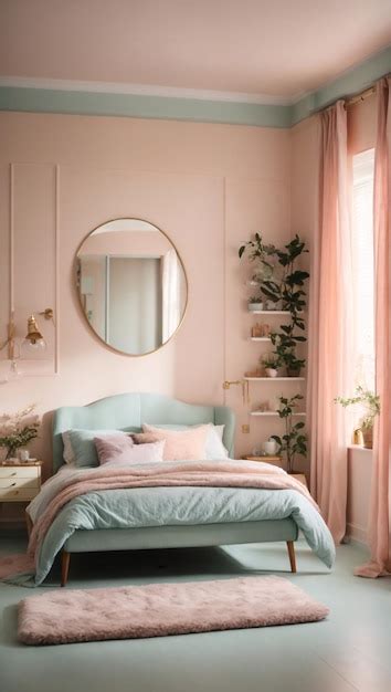 Premium AI Image | Minimalist Pastel Bedroom