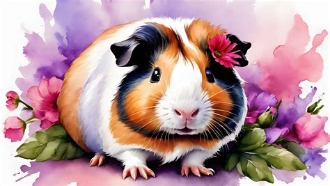 Cute Guinea Pig Flowers Free Stock Photo - Public Domain Pictures