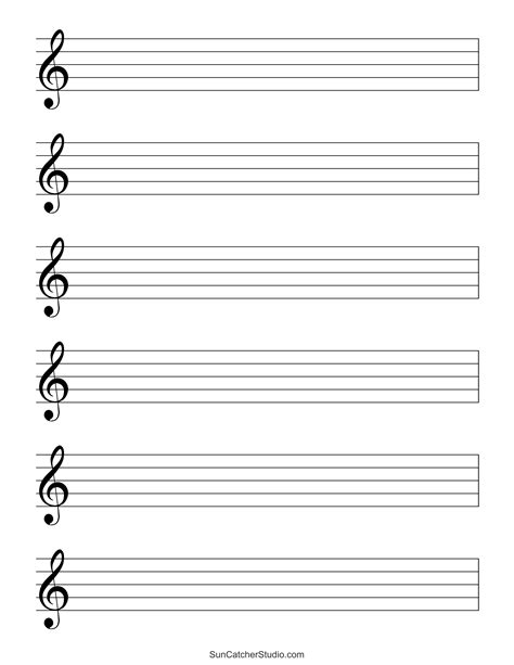 Blank Sheet Music (Free Printable Staff Paper) – DIY Projects, Patterns, Monograms, Designs ...