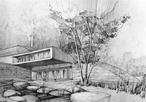 Modern architecture sketches | Artur Stępniak gallery