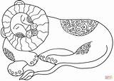 Leo Zodiac Coloring Sheet Pages sketch template