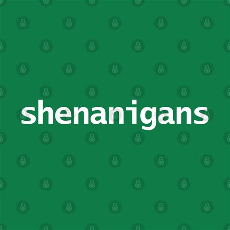 Shenanigans Funny Typography - St Patricks Day - T-Shirt | TeePublic