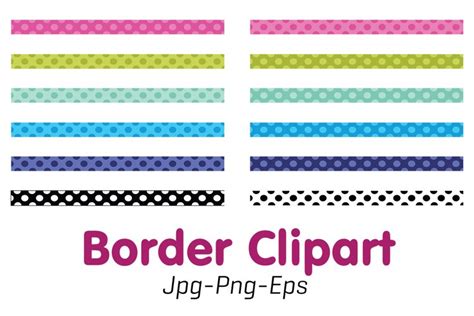 Border Clipart | Dot Dot Border design | Colorful Border