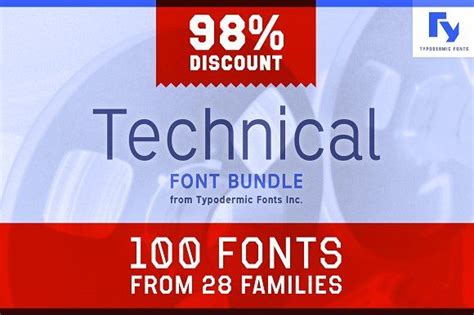 Technical Font Bundle by Typodermic Fonts Inc. on @creativemarket ...