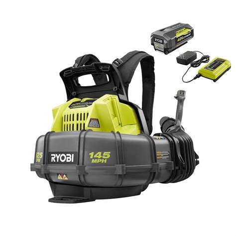 RYOBI 145 MPH 625 CFM 40-Volt Lithium-Ion Cordless Backpack Blower 5 Ah ...