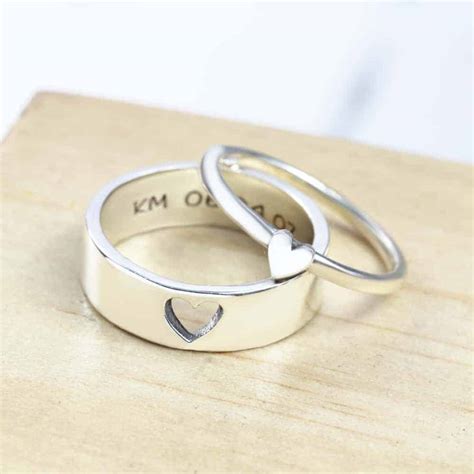 Couples Rings | Personalised Rings for Couples | Silvery Jewellery