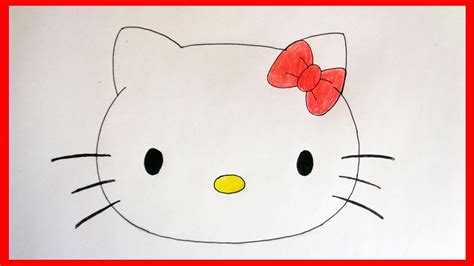 How to draw hello kitty face - YouTube