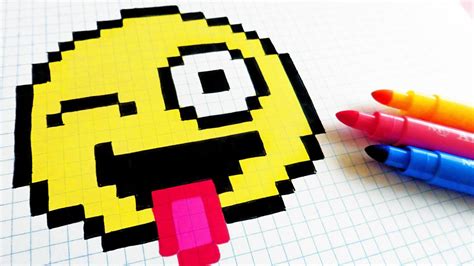 Handmade Pixel Art - How To Draw Emoji #pixelart