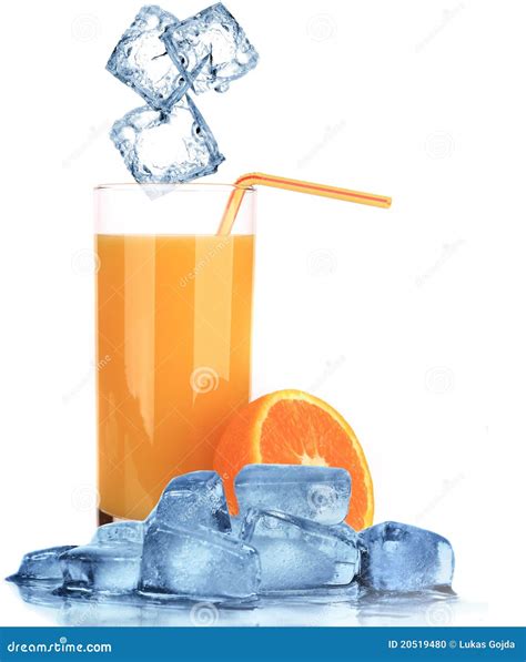 Orange Juice With Ice Cubes Stock Photo - Image: 20519480