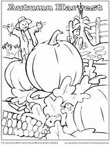 Fall Harvest Coloring Pages Sketch Page sketch template