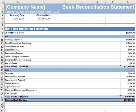 Bank Reconciliation Template | Free Download | FreshBooks