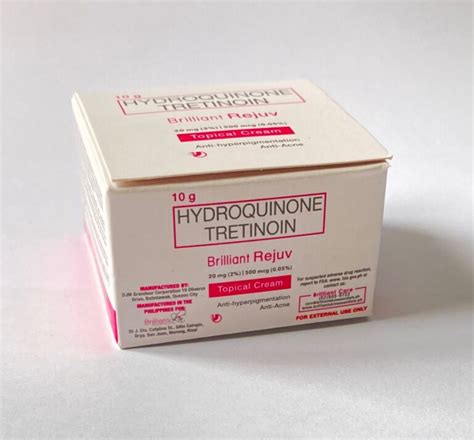 Hydroquinone Tretinoin Brilliant Rejuv Cream 10g - Rejuvenating Sets