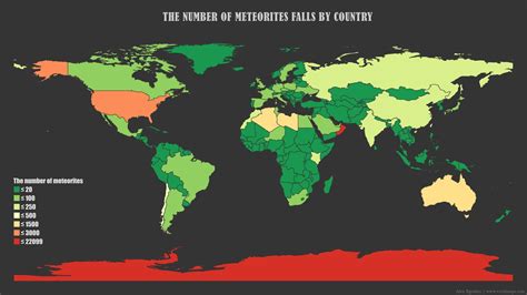 Every recorded meteorite to have struck Earth mapped - Vivid Maps