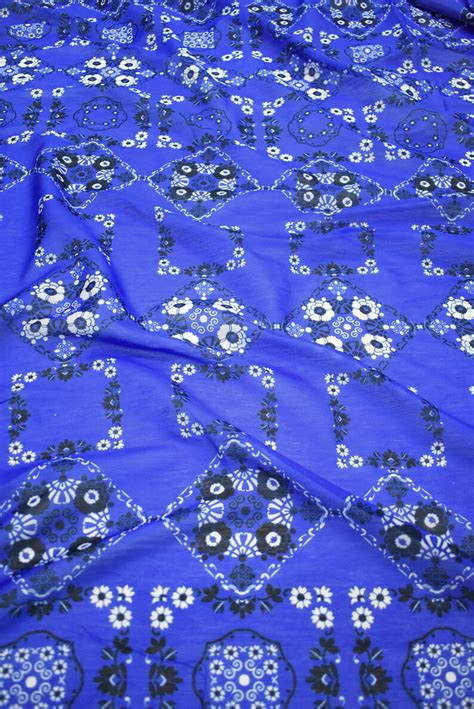 Cambric cotton fabric. Cambric Silk fabric. Cambric blue | Etsy