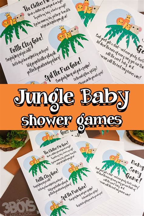 Jungle Theme Baby Shower Games