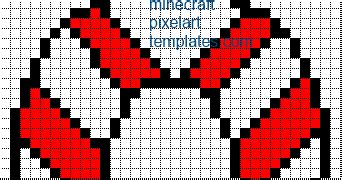 Minecraft Pixel Art Templates: Candy Cane