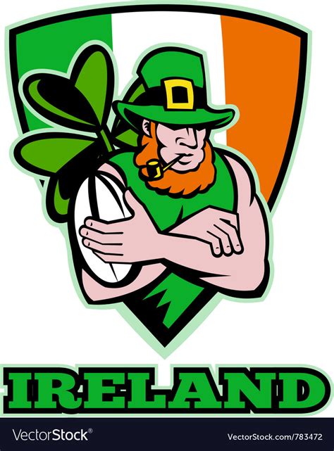 Ireland rugby background Royalty Free Vector Image