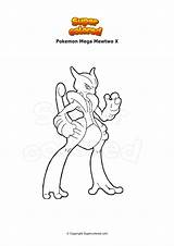 Coloring Page Pokemon Mega Mewtwo X  Supercoloredcom sketch template