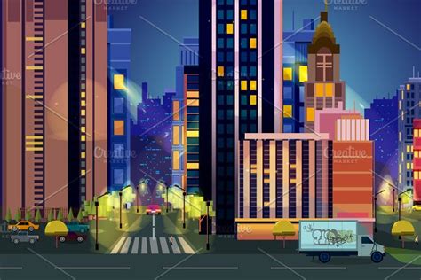 2d City Game Background | Pre-Designed Illustrator Graphics ~ Creative Market