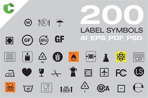 200 Label Symbols | Business card logo, Labels, Infographic design layout