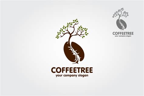 Coffee Tree Vector Logo Template. Art tree for your design. Coffee Tree Logo design for your ...