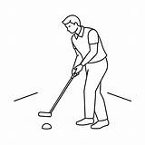 Premium Vector  Golfer Coloring Pages For coloring Book sketch template