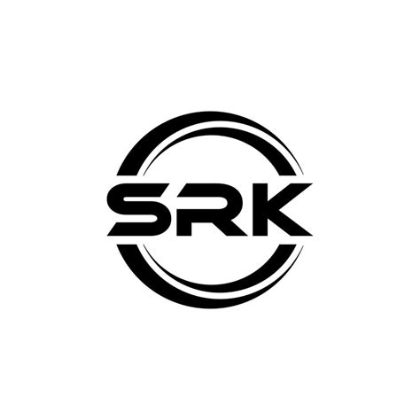 SRK letter logo design in illustration. Vector logo, calligraphy ...