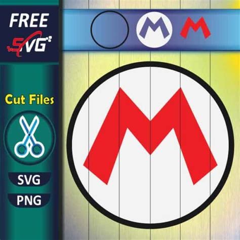 Super Mario logo M SVG free - Free SVG Files