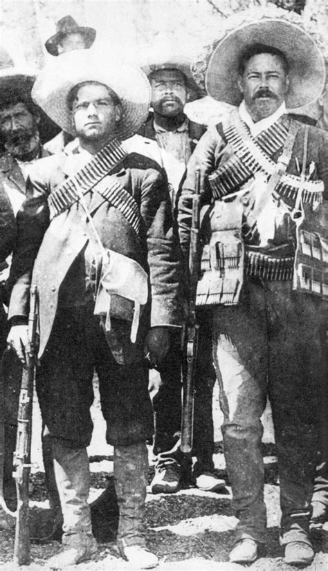 Calixto Contreras (left) with Pancho Villa. Contreras fought against the rebellion of Pascual ...