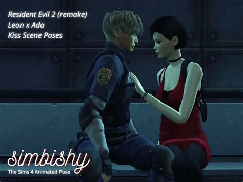 The Sims Resource - Animated Pose | Leon x Ada RE2 (Remake) Kiss Scene